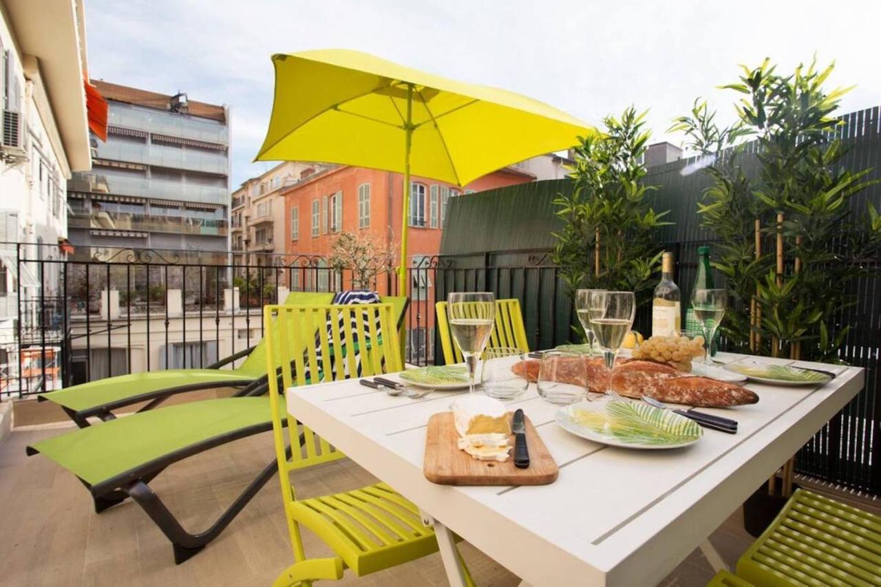 Ferienwohnung F2 Terrasse, Moderne, Hyper Centre, Clim, Ascenseur Nizza Exterior foto