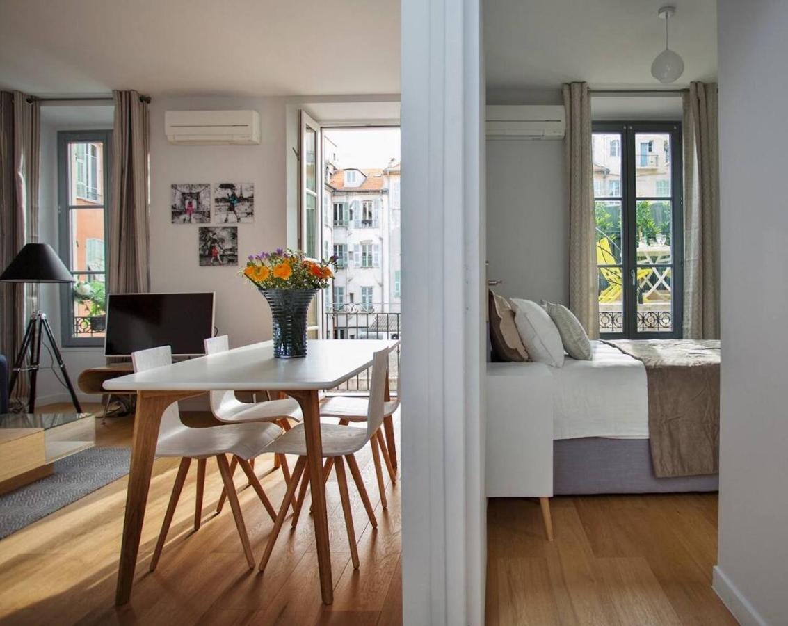 Ferienwohnung F2 Terrasse, Moderne, Hyper Centre, Clim, Ascenseur Nizza Exterior foto