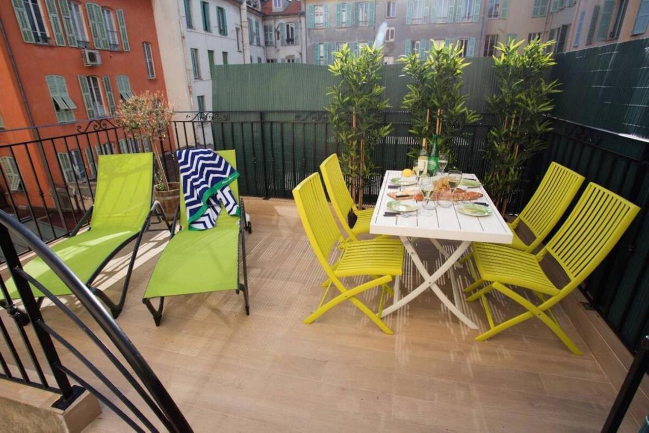 Ferienwohnung F2 Terrasse, Moderne, Hyper Centre, Clim, Ascenseur Nizza Exterior foto